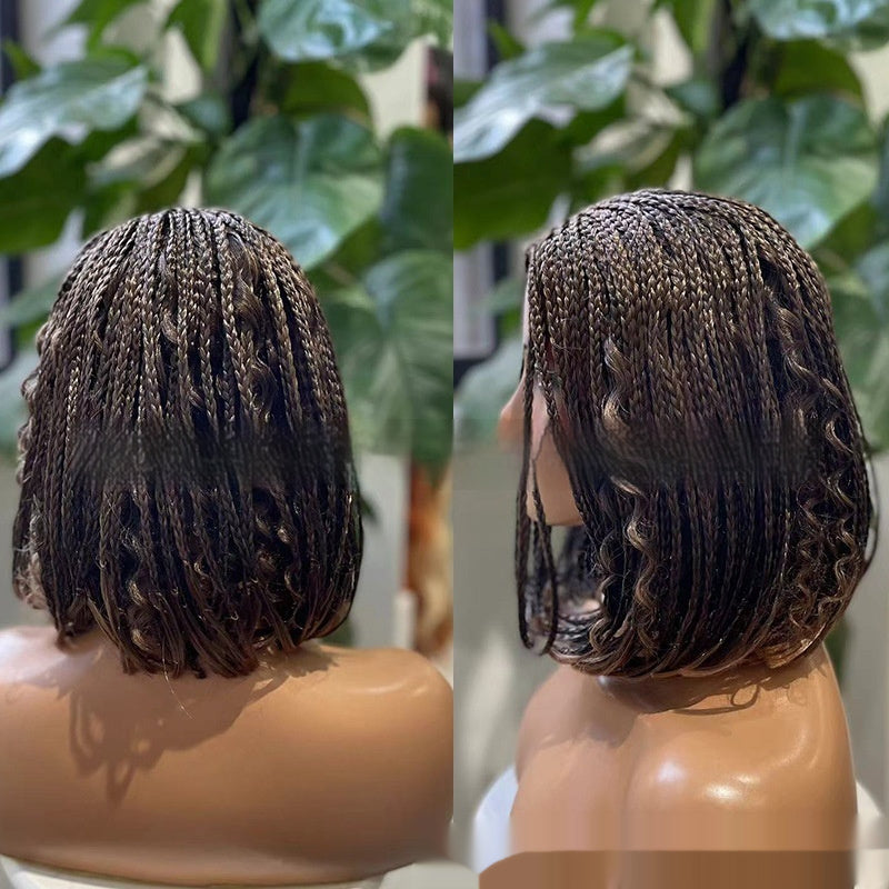 Wig Bohemian Hand-woven Three-strand Braid Wave Female Headgear
