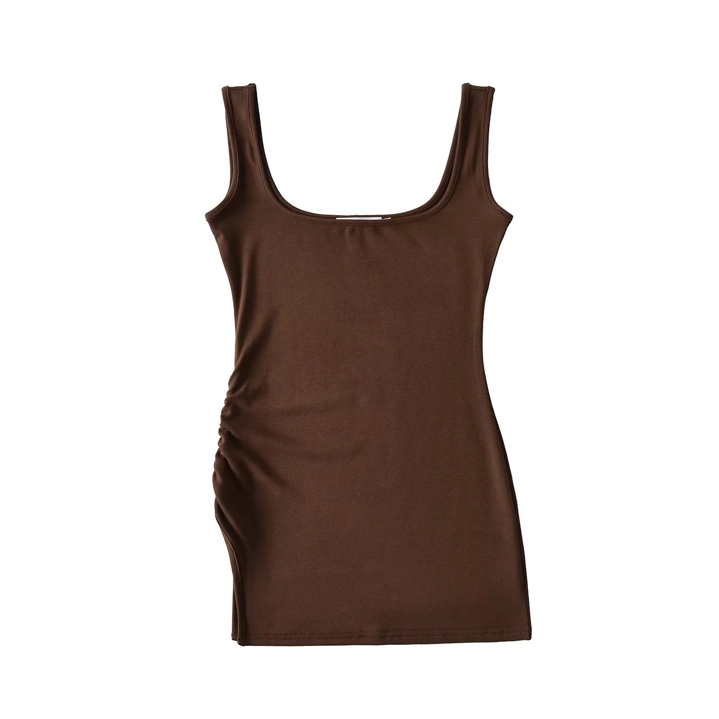 Irregular pleated camisole vest+elastic waist micro flared pants two-piece set