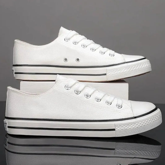 Lace Up Round Toe Canvas Sneakers