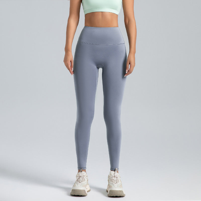 High Waist Hip Lift Yoga Pants Belly Contracting Nude Feel Running Sports Tights