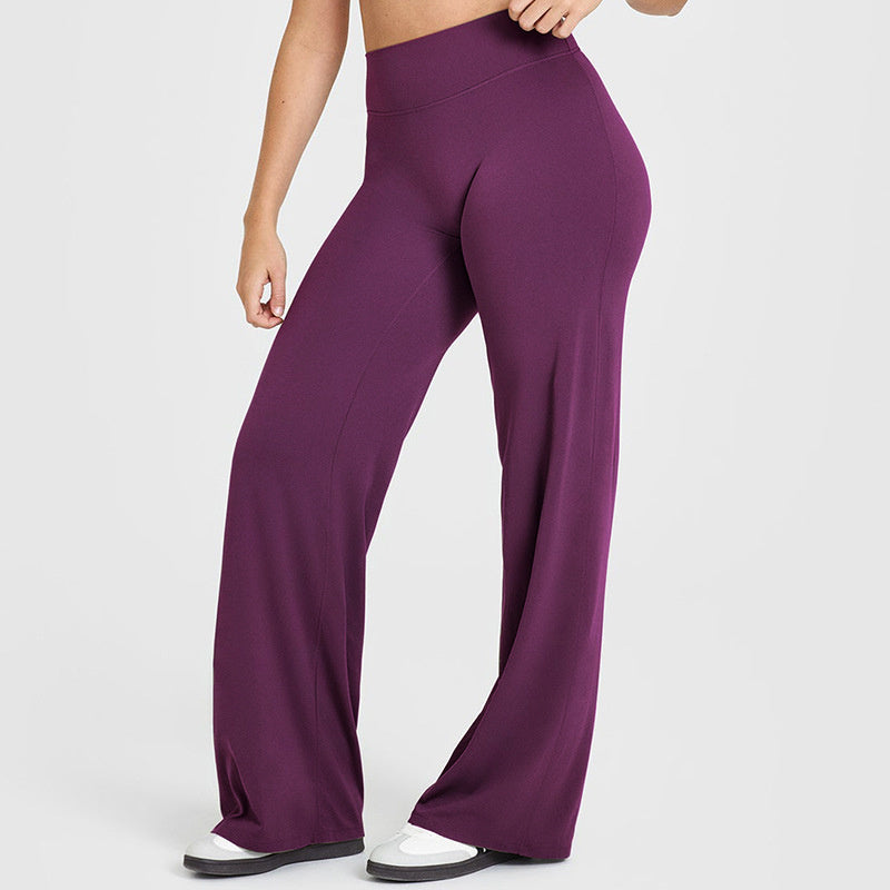 Fashionable Loose Straight-leg Yoga Pants For Women