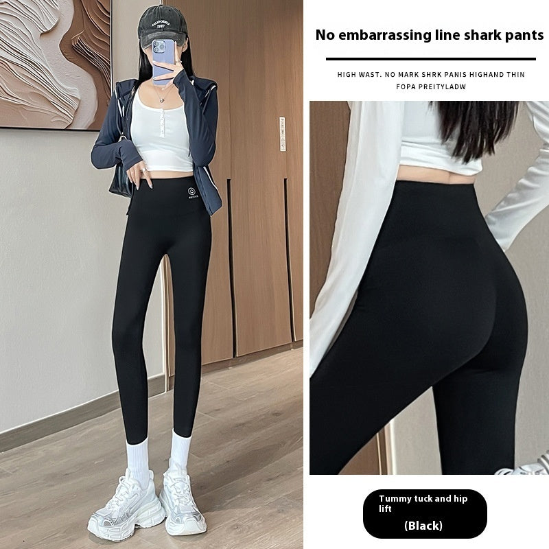 No Embarrassment Line Shark Skinny Yoga Pants