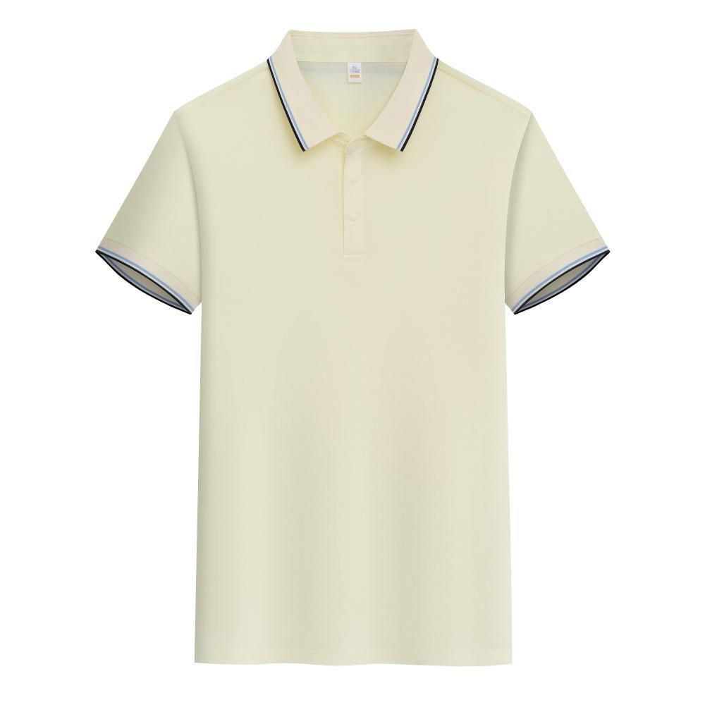 Pure Cotton Soft Polo Shirt Business Casual Lapels Short Sleeve