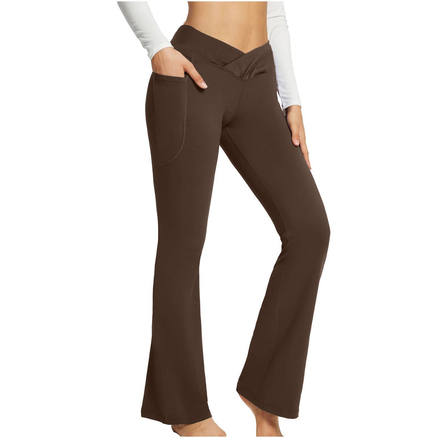 High Waist Slim Fit Wide Leg Yoga Pants Women