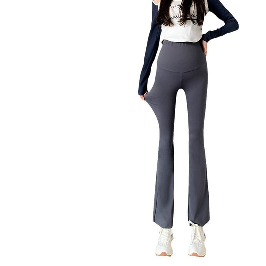 Pregnant Women Adjustable High Waist Upgraded Version Slimming High Elastic Bell-bottom Pants