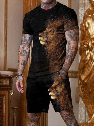 Short-sleeved Shorts Two-piece Sports And Leisure Men's Suit