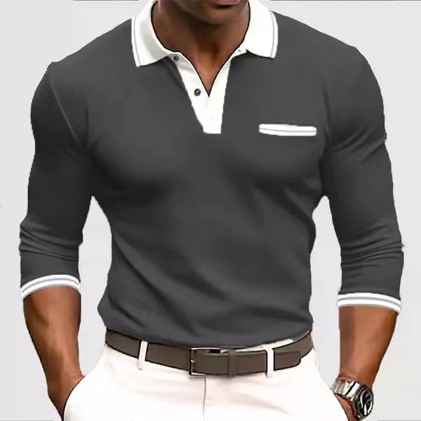 Men's Long Sleeve Button Sweatshirt