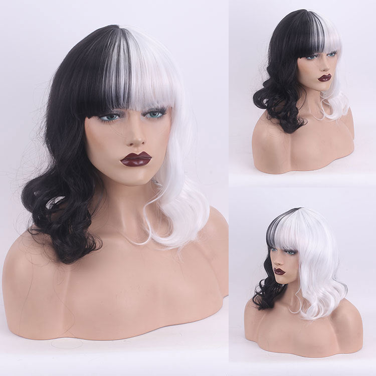 Chemical Fiber Hair High Temperature Silk Headgear Ladies Wig Short Curly Hair Africa