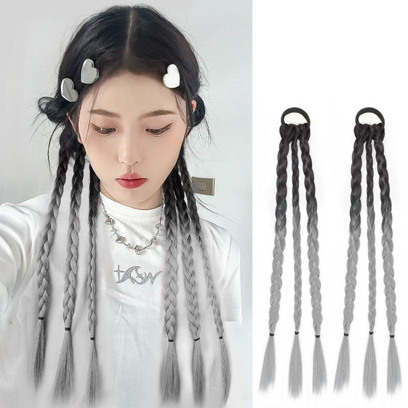 Women's Ponytail Sweet And Cool Hair Ring Wig Boxing Braids