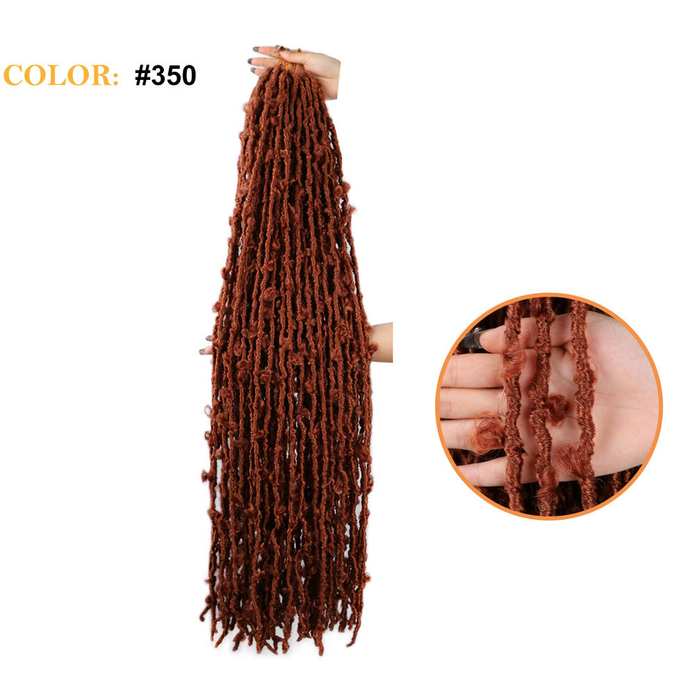 African Butterfly Curve Chemical Fiber Crochet Dirty Braid Wig