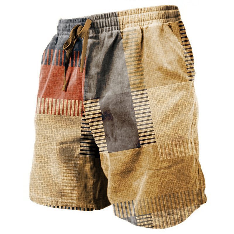 3D Printed Breathable Soft Casual Loose Shorts Men
