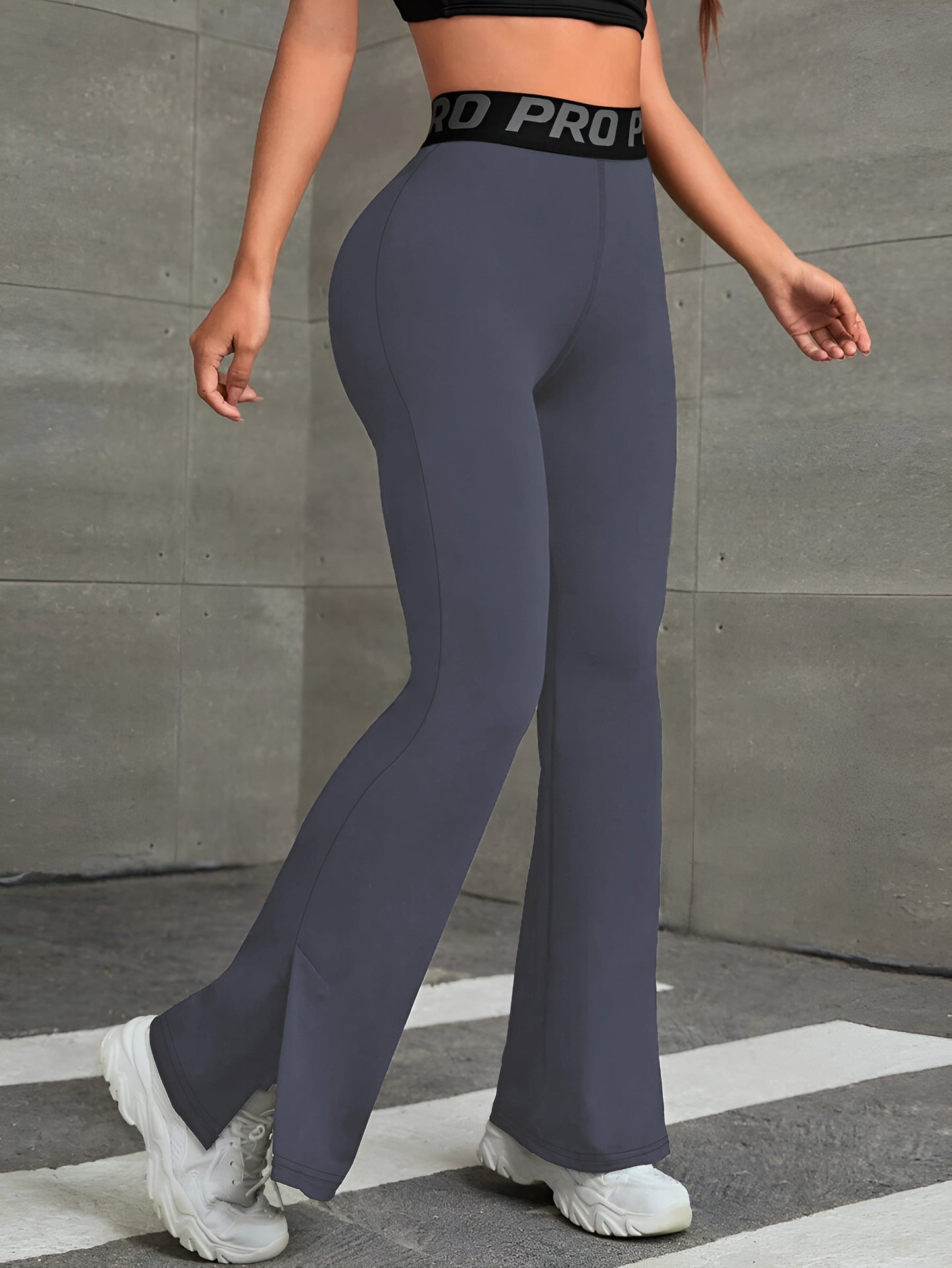 High Waist Flared Hip Raise Slimming Belly Contracting Wide Leg Pants