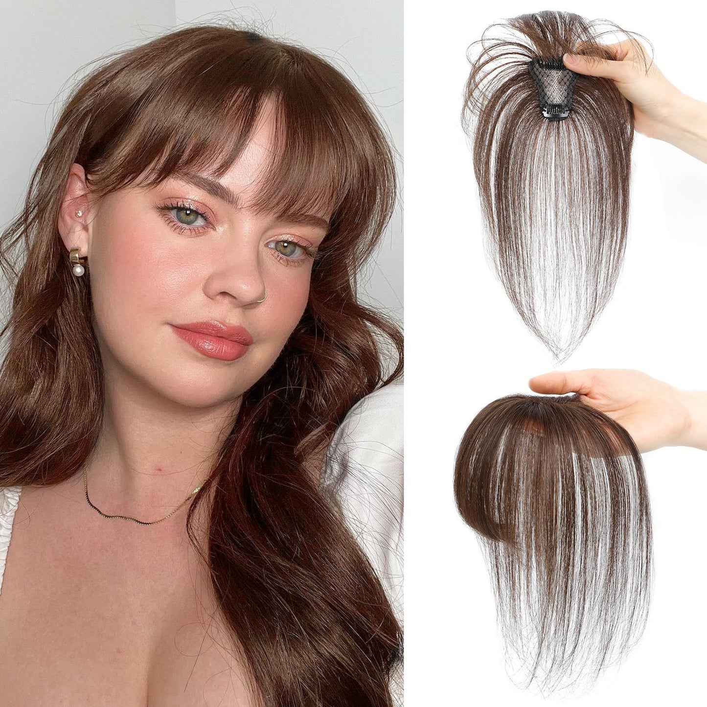 3D Wig Set Bangs Hand-woven Elegant
