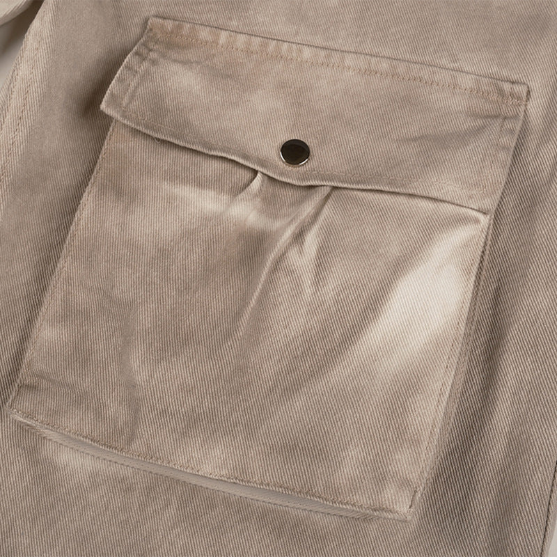 Marble Dark Straight Loose A- Line Casual Pants