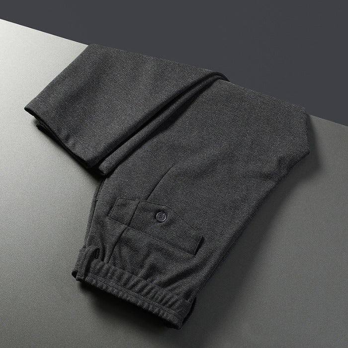 Men's Business Woolen Straight Casual Pants