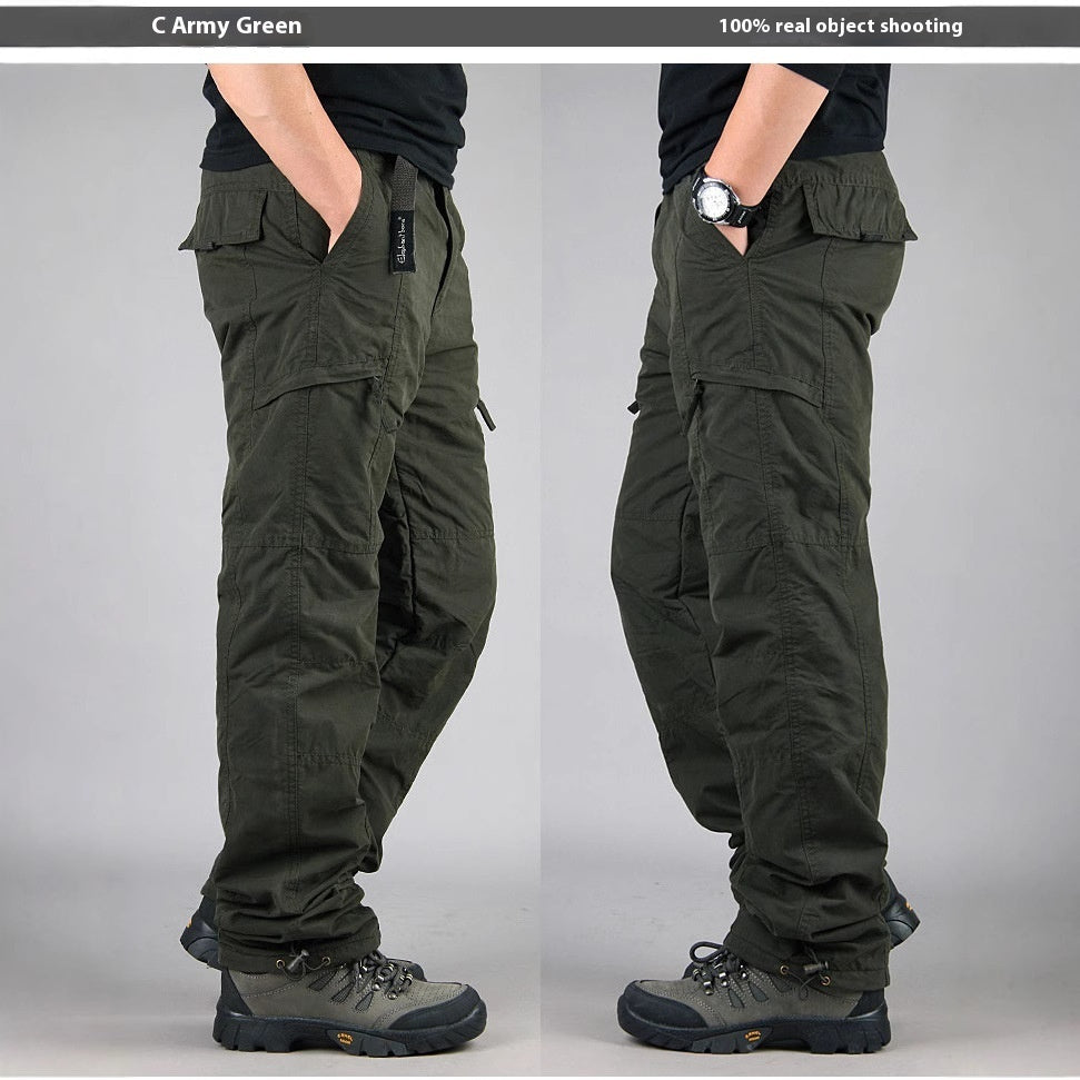 Warm With Velvet Thick Overalls Male