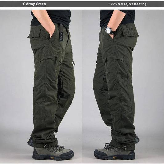 Warm With Velvet Thick Overalls Male