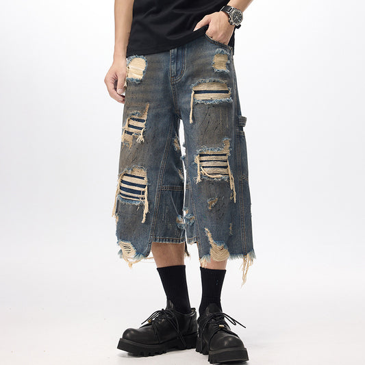 Summer Loose Beggar Style Cropped Pants Niche Middle Pants