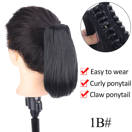 Short Ponytail Wig Grip Internet Celebrity Micro-roll Natural Braid