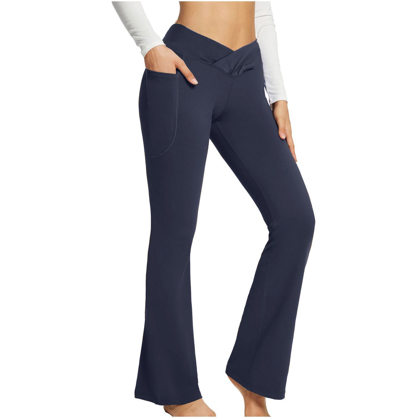 High Waist Slim Fit Wide Leg Yoga Pants Women