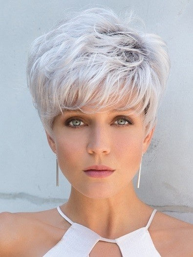 Grey Mom Wig Fashion Silver White
