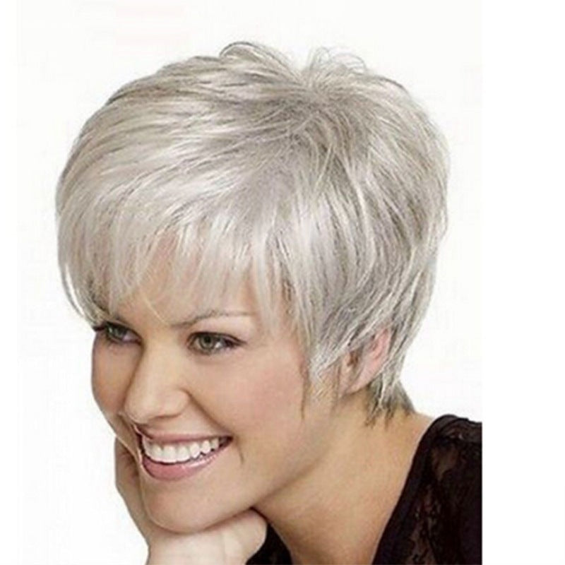 White Haired Middle Aged And Elderly Mother High Temperature Silk Headgear