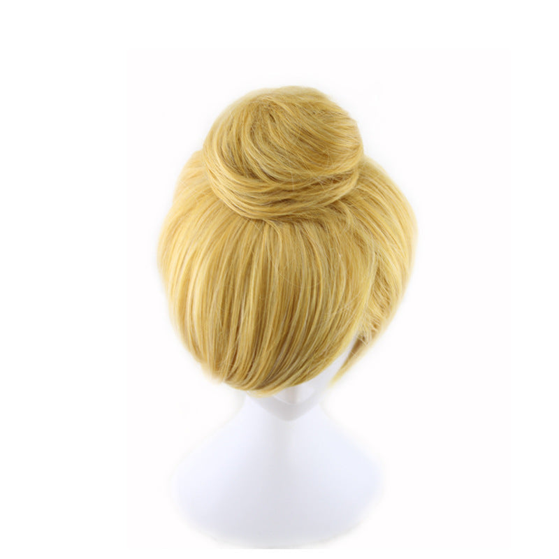 Wonderful Fairy Yellow Hair Bag COS Modeling Anime Cosplay Stage Performance Wig