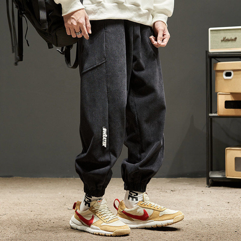 Men's Loose Harem Cropped Leisure Cargo Pants