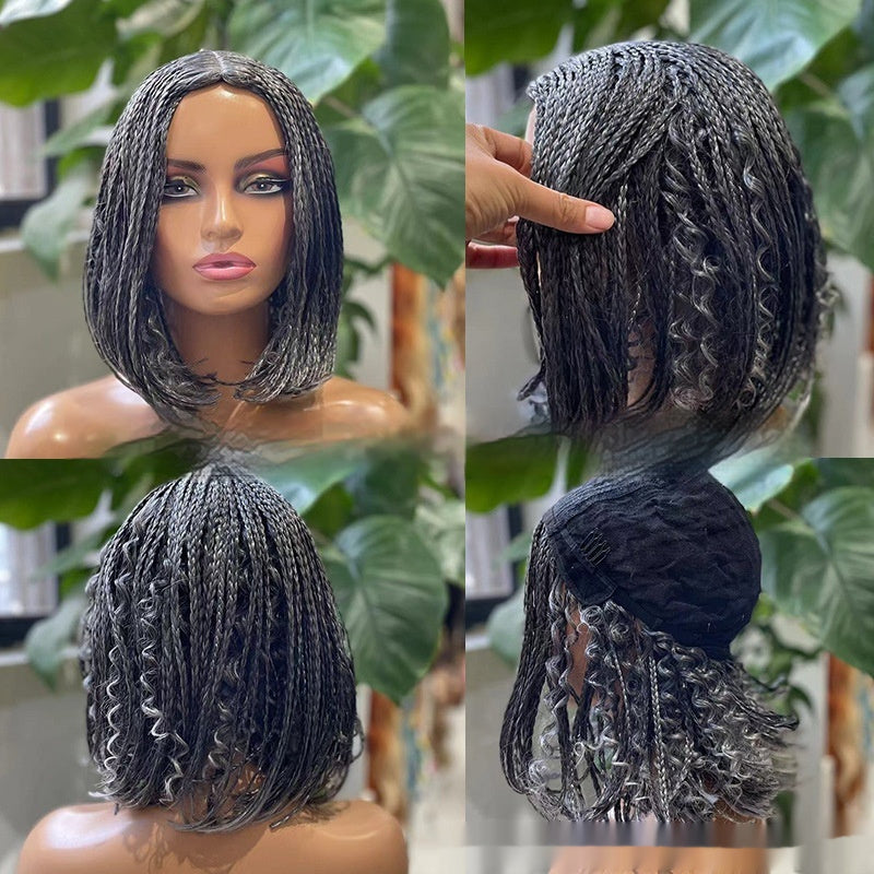 Wig Bohemian Hand-woven Three-strand Braid Wave Female Headgear