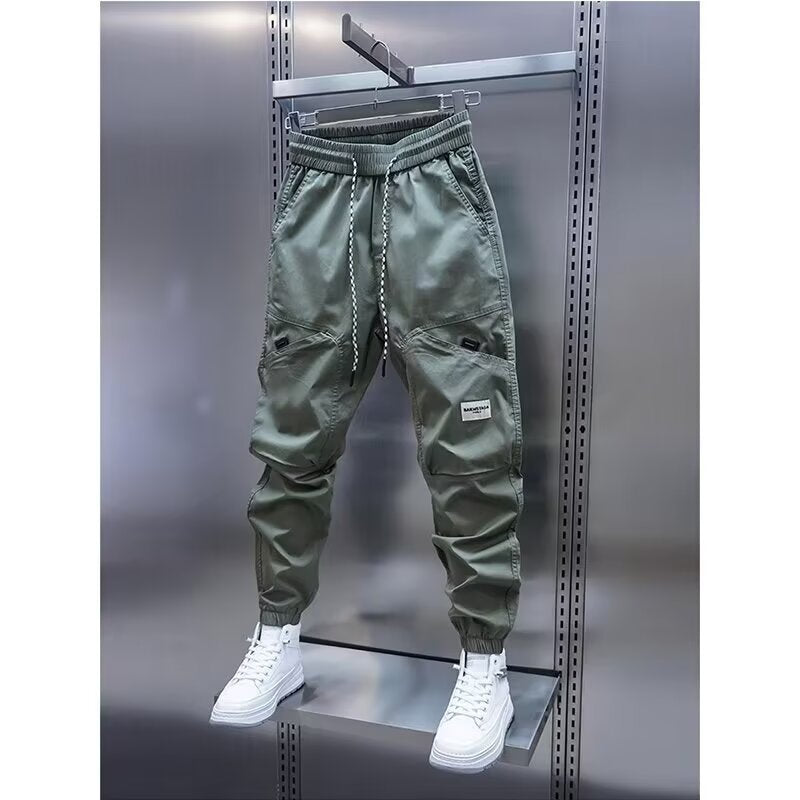 Trendy Multi-pocket Ankle Banded Slacks Sports Loose Harem Pants