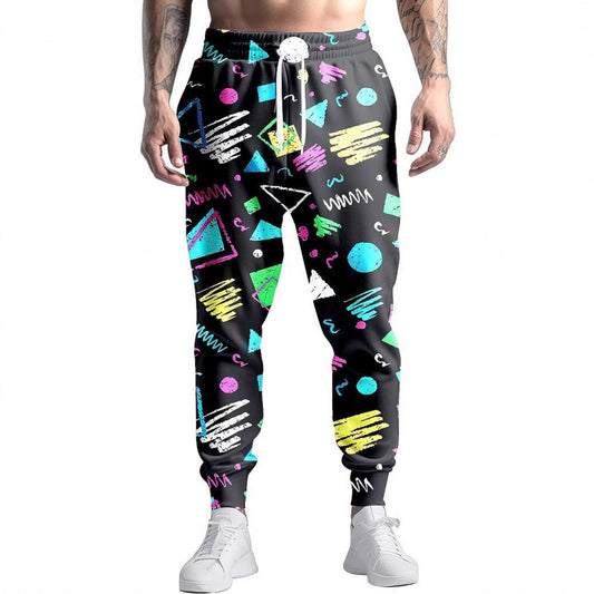 Jogging Casual Belt Drawstring 90's Men's Clothing
