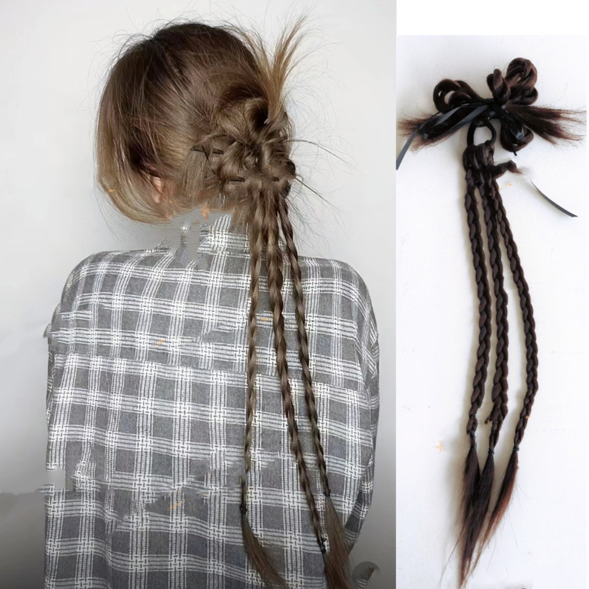 Wig With Scratch Clip Boxing Braid