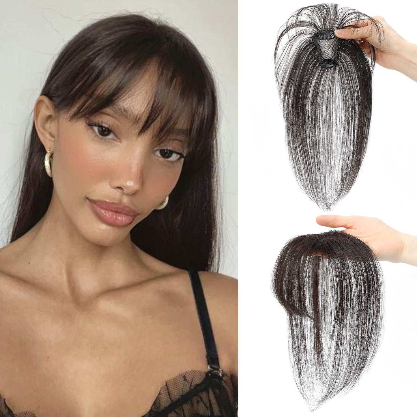 3D Wig Set Bangs Hand-woven Elegant