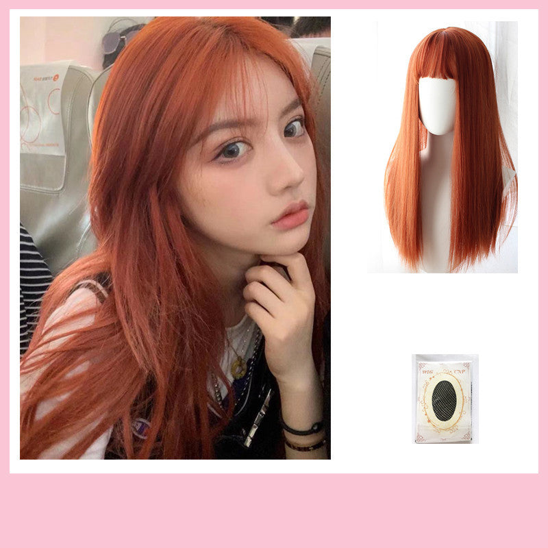 Wig Female Long Hair Lolita Straight Hair Natural Fluffy Water Ripples