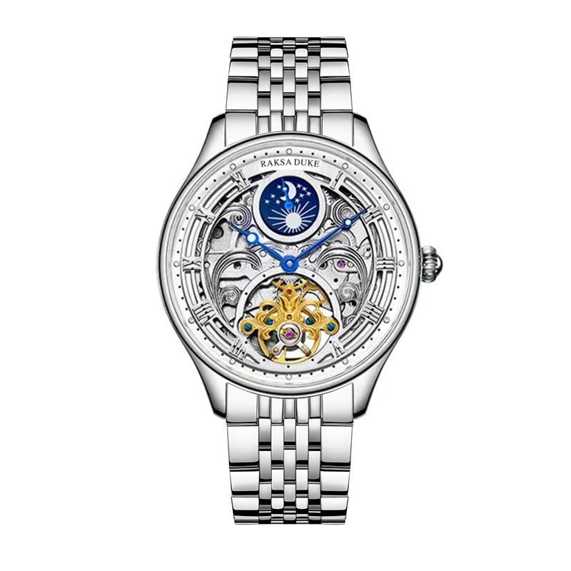 Business Leisure Waterproof Watch With Steel Strap