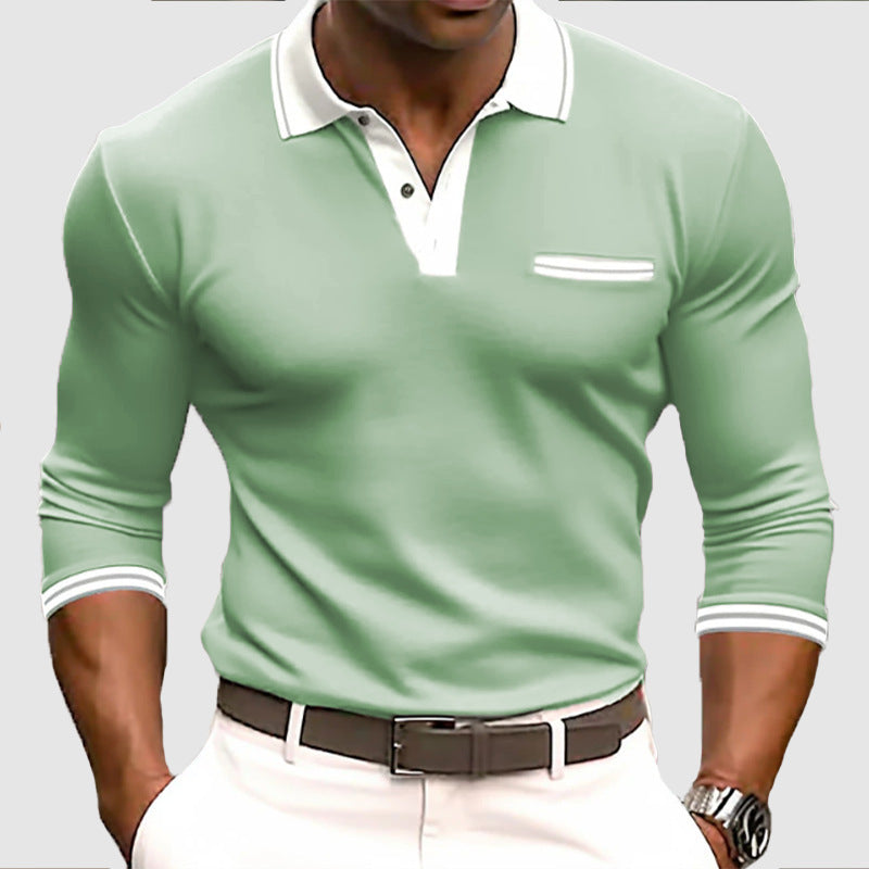 Men's Long Sleeve Button Sweatshirt