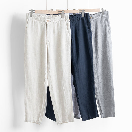Spring And Summer Linen Men's Pants Thin Casual