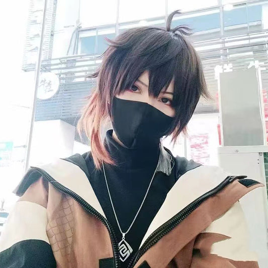 Not Layered Gradient Simulation Scalp Top Cosplay Wig