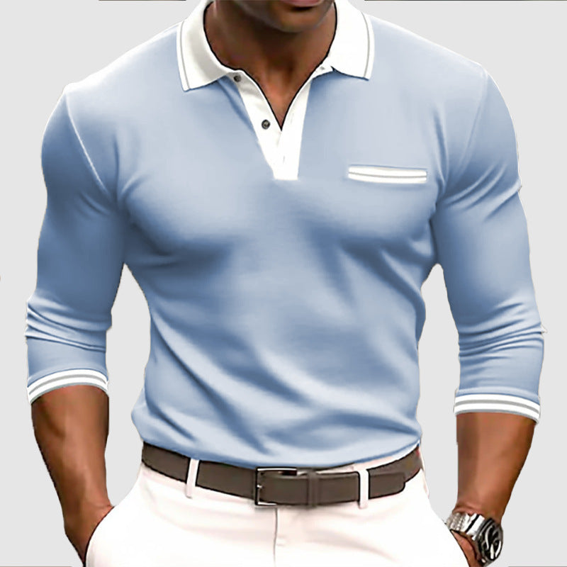 Men's Long Sleeve Button Sweatshirt