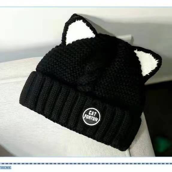Women's Long Hair Hat And Wig In One Fashionable Autumn And Winter
