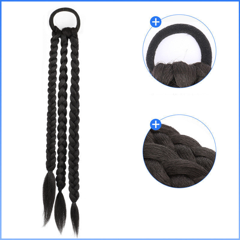 Women's Ponytail Sweet And Cool Hair Ring Wig Boxing Braids