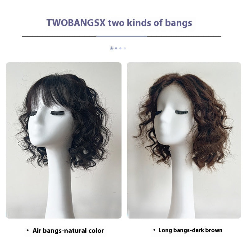 Wig Sheath Women's Short Roll Breathable Natural