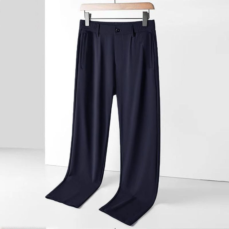 Ice Silk Leisure Straight Loose Trousers Men