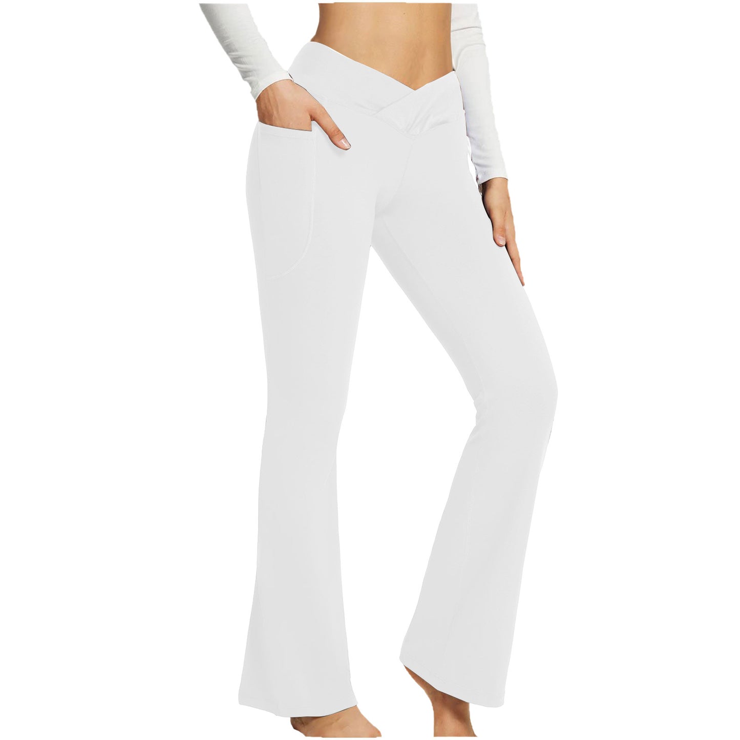 High Waist Slim Fit Wide Leg Yoga Pants Women
