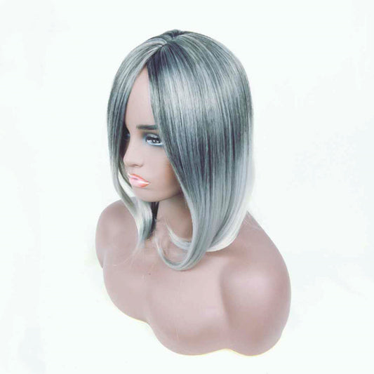 Female Long Straight Hair Gradient High Temperature Chemical Fiber Headgear