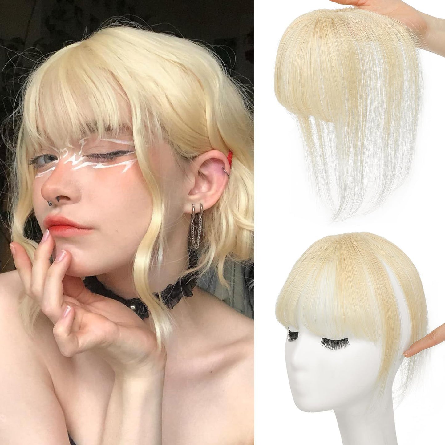3D Wig Set Bangs Hand-woven Elegant