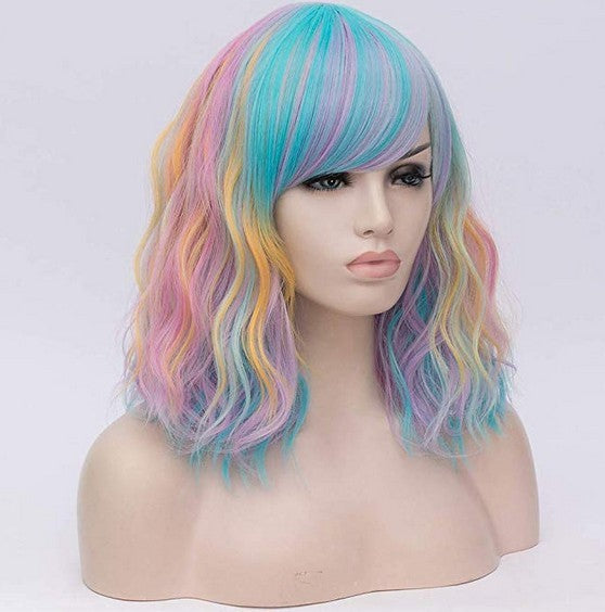 Chemical Fiber Hair High Temperature Silk Headgear Ladies Wig Short Curly Hair Africa