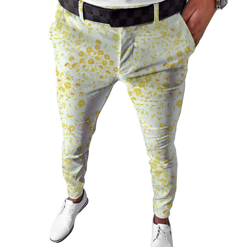 Men's Plaid Printed Casual Pants
