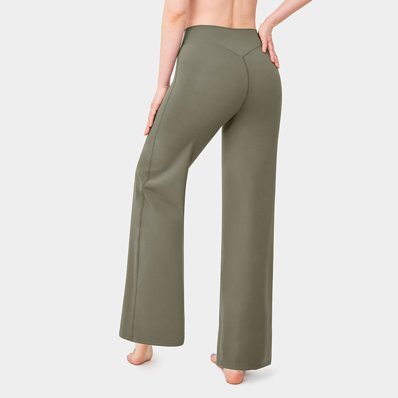 Fashionable Loose Straight-leg Yoga Pants For Women