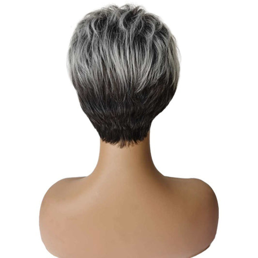 Short Fluffy Hair With Oblique Bangs Chemical Fiber Set